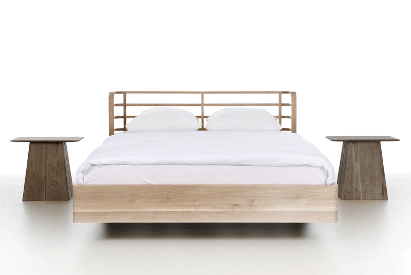 orig. BOW I Modernes Design Bett 140x200 aus Massivholz